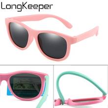 Longkeeper crianças polarizado óculos de sol 2020 tr90 silicone óculos de sol para meninos meninas crianças segurança flexível uv400 oculos 2024 - compre barato