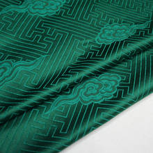 Tela jacquard de estilo Damasco para el hogar, brocada de seda, color verde, para muebles, cortina, material de ropa 2024 - compra barato