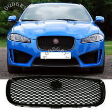 Glossy Black ABS  Bumper Grille Front Chrome Grill For Jaguar XF XFR 2012-2015 Car styling 1pcs 2024 - buy cheap