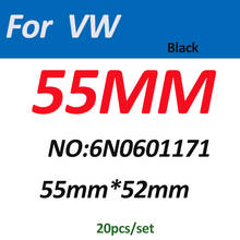 20 pçs abs 55mm 5.5cm 6n0601171 preto carro jantes tampas do cubo centro da roda carro para passat b6 b7 cc mk5 mk6 tiguan 2024 - compre barato