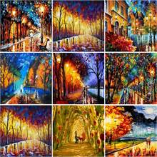 Paint By Number Canvas Painting Kits Landscape DIY Unframe Handpainted Gift Pictures By Numbers Abstract Home Decoration 2024 - buy cheap