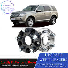 Land rover freelander 2/evoque 5x108 63.4cb 25mm, adaptadores espaçadores de roda, preto/branco, 4 unidades 2024 - compre barato