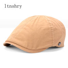 Men's Cap 100% Cotton Visors Simple Retro Berets For Men Autumn Winter New Style Vintage Sun Visor Caps For Women Female Hat 2024 - buy cheap