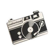 AUDIOVISUAL Enamel Pin - SLR Film Camera  Vinyl Record Player 2024 - buy cheap