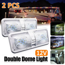 Lámpara LED de techo para caravana, accesorio de Luz Marina de doble cúpula, 12V, 48LED, 800LM, 6000-6500K, 2 uds. 2024 - compra barato