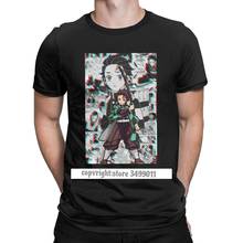 Модная футболка в стиле манга, Мужская футболка с круглым вырезом, Demon Slayer, аниме Demon Blade, одежда 2024 - купить недорого