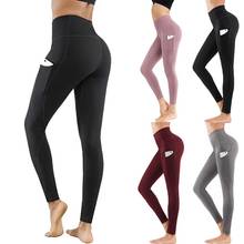 Pantalones de Yoga para mujer, Leggings elásticos de cintura alta para gimnasio, mallas deportivas sin costuras, pantalones de Fitness 2024 - compra barato