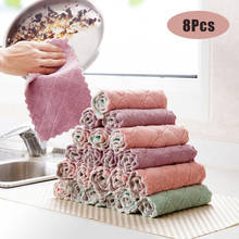 8PCS Absorbent Microfiber Kitchen Dish Cloth Towel Dishcloth Cleaning Rag for Tableware Dish Washing Household Cleaning Tool 2024 - buy cheap
