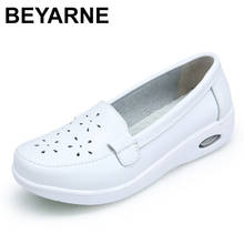 BEYARNE-Zapatos con cámara de aire para mujer, zapatillas femeninas de suela completa con plataforma suave, color blanco y negro, auténtico, para las cuatro estaciones 2024 - compra barato