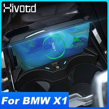 Hivotd-cargador inalámbrico QI de 15W para coche, accesorios de carga rápida, soporte de teléfono, modificación Interior, para BMW X1, F48, F49, años 2016 a 2021 2024 - compra barato