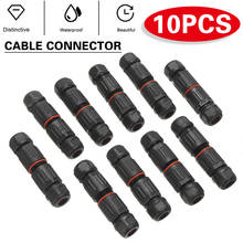 High Quality Black Fire-retardant nylon 3 Pole Core Joint Outdoor Waterproof Electrical Cable Wire Connector IP68 2024 - buy cheap