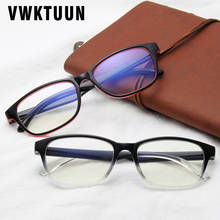 VWKTUUN Korean Eyeglasses Frames Rectangle Spectacle Myopia Glasses Frame Vintage Optical Frames Clear Lens Antique Blue Glasses 2024 - buy cheap