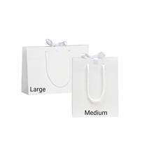 Персонализированная простая белая Подарочная сумка, роскошная белая Подарочная сумка с лентой, Свадебная подарочная сумка cutom, Подарочная сумка подружки невесты, роскошные сумки 2024 - купить недорого