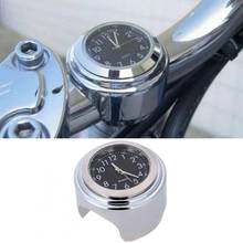 Universal 7/8" Waterproof Chrome Motorcycle Bike Handlebar Mount Quartz Clock Watch Aluminum Luminous Clock Black Accessori 2024 - buy cheap