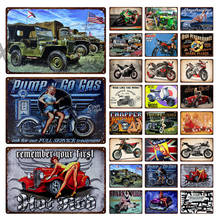 Pegatinas Retro Para coche deportivo, cartel de Metal de belleza para motocicleta, placa de lata de Metal Vintage, letreros de estaño para colgar en la pared, arte para casa, Drcor 2024 - compra barato