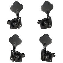 A Set of 4Pcs Black Open Gear Bass String Tuners Tuning Pegs Keys Machine Heads for Electric Bass Guitar accessories parts 2024 - buy cheap