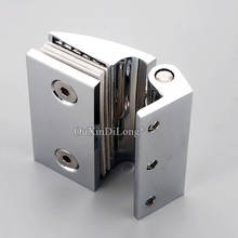 Brand New 2PCS Solid Brass Frameless Bathroom Glass Door Hinges Shower Cabin Single side Glass Hinges Chrome Finished 2024 - buy cheap