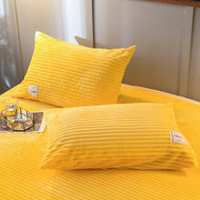 LREA фланелевая флисовая наволочка с кораллом, 1 шт., теплый и комфортный чехол для постельного белья, наволочки для домашнего декора 2024 - купить недорого