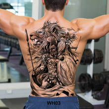large temporary tatoo for men tattoo body art full back sexy tattoo sticker lion king tiger dragon tattoo designs waterproof 2024 - купить недорого