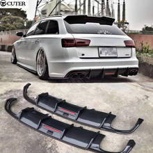 A6 Allroad Avant Carbon Fiber Rear Bumper Diffuser Rear Lip for Audi A6 Allroad Car Body Kit 15-18 2024 - buy cheap