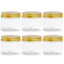 6Pcs Plastic Jar with Lid, Transparent Jar with Lid, Plastic Mason Jar, Cosmetic Storage Container, Slime Storage Jar 2024 - buy cheap