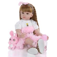 KEIUMI-Muñeca de princesa reborn de silicona, muñeca realista de 24 pulgadas, cuerpo suave de 60 cm 2024 - compra barato