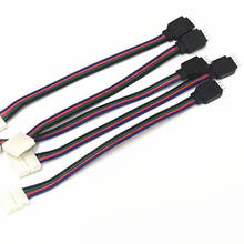 Cabo extensor de led rgb 15cm, 4 pinos, 5050, 3528, frete por atacado