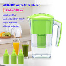 10-Cup Household Alkaline pH Water Filter System Jug for Kitchen Mineral Water Ionizer Softner energy drink Purifier Pitcher 2024 - buy cheap