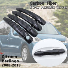 Carbon Fiber Door Handle Cover Catch Car Accessories for Citroen Berlingo 2008 2009 2010 2011 2012 2013 2014 2015 2016 2017 2018 2024 - buy cheap