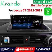Krando-Radio con GPS para coche, reproductor con Android 10,0, 4 GB, 64 GB, 10,25 pulgadas, para Lexus CT CT200 CT200H 2011-2017, Unidad Principal BT, Carplay 2024 - compra barato
