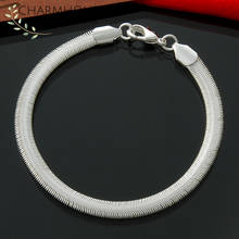 Charmhouse Bracelet Silver 925 6mm Soft Snake Chain Link Bracelets & Bangles Men Women Wristband Pulseira Wedding Jewelry Gifts 2024 - buy cheap