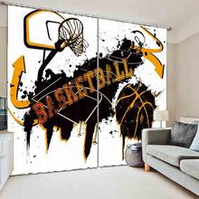 Custom Fashion 3D Blackout Curtains Basketball court Curtains For Bedroom Living Room Window Shading 2024 - buy cheap