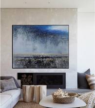 Original Sky Landscape Abstract Painting Blue Abstract Art Grey Painting Abstract Oil Painting Large Wall Art Sea Painting 2024 - buy cheap