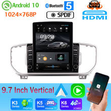 9.7" Tesla Style Android 10 Car Media For Kia KX5 Sportage 4 2016-2018 Radio PX6 4+64G  360 4*AHD Camera CarPlay SPDIF 4G WiFi 2024 - buy cheap