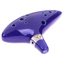 1Pc Blue Musical Instrument Ocarina Flute 12 Hole Ocarina Ceramic Alto C Legend Of Ocarina Flute Ocarina Inspired Of Time 2024 - buy cheap