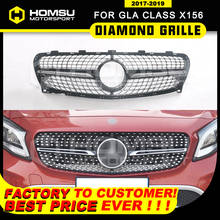 2018+ X156 Diamond style grille Suitable for NEW GLA X156 class GLA180 GLA200 GLA250 GLA45 front mesh racing grille 2017-2018 2024 - buy cheap