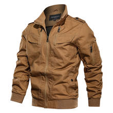 Outono jaqueta masculina tamanho grande de alta qualidade bombardeiro jaqueta casual algodão casaco gola sólida streetwear zíper roupas 2024 - compre barato