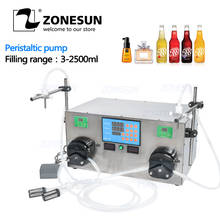 ZONESUN 2 Heads Perfume Water Juice Essential Oil Peristaltic Pump Liquid Filling Machine 3-2500ml 2024 - buy cheap