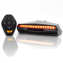 USB Smart Bike Taillight Safety Warning Bicycle Turning Signal Tail Light Remote Control  LED Lamp USB Rechargeable Rear Light 2024 - buy cheap