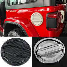 Para Jeep Wrangler JL 2018 2019 ABS cromo o con apariencia de fibra de carbono estilo de coche de combustible de tanque de Gas Diesel tapa de aceite de recorte cubierta Accesorios 2024 - compra barato