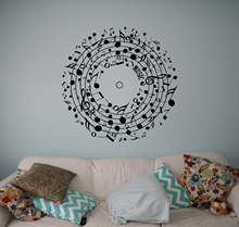 Calcomanía de vinilo con diseño Musical para pared, adhesivo redondo con diseño Musical para decoración del hogar, sala de estar y dormitorio, a la moda, yy11 2024 - compra barato