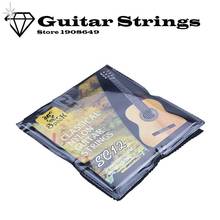 Cordas prateadas de nylon para violão, sc12, super leve para violão clássico, 6 cabeças 2024 - compre barato