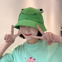Fashion cute Frogs Bucket Hat for Women Summer Autumn Plain Women Outdoor Hiking Beach Fishing Cap Sunscreen Female Sun hat #P5 2024 - buy cheap