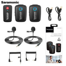 Saramonic Blink500-B2 2.4GHz 2-Channel Professional Wireless Lavalier Microphone System Transmitter Receiver for SLR Camera Smar 2024 - buy cheap