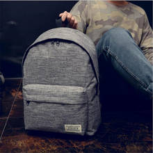 Men Male Canvas Backpack Gray Casual Rucksacks 15inch Laptop Backpacks College Student School Bag Backpack Women Mochila 2024 - buy cheap