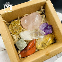 Подарочная коробка, натуральный кристалл и камень, драгоценный камень, кварцевый камень, минеральная искусственная кожа, домашний декор для коллекции 2024 - купить недорого