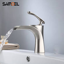 New Type Brass Waterfall Bathroom Faucet Mixer Tap Deck Mounted Single Hole Basin Sink Hot Cold Water Crane NL713 2024 - buy cheap