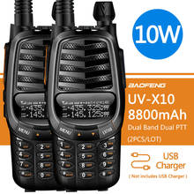 BaoFeng-walkie-talkie UV-X10, Radio portátil de 2 vías, con cargador USB de 10W y 8800mAh, actualización de UV-5R, nuevo 2024 - compra barato