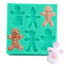 Kapmore 1pc Christmas Fondant Cake Mold Heat-Resistant Gingerbread Man Shape Cookie Chocolate Mold DIY Baking Tools 2024 - buy cheap