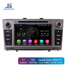 JDASTON Android 10 Car Multimedia Player For Toyota Avensis/T27 2008-2013 2 Din Car Radio GPS Navigation DVD CD IPS Stereo WIFI 2024 - buy cheap